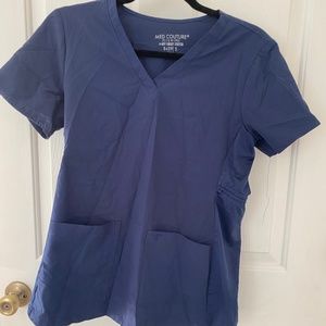 Small Navy Med Couture Maternity Scrub Set